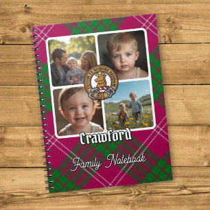 Caderno Espiral Colagem de Fotos da Família Crawford