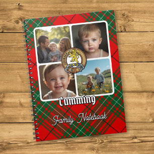 Caderno Espiral Colagem de Fotos da Família Cumming