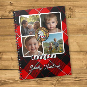 Caderno Espiral Colagem de Fotos da Família Cunningham