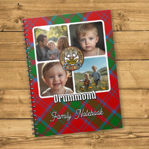Caderno Espiral Colagem de Fotos da Família Drummond