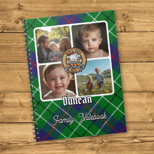 Caderno Espiral Colagem de Fotos da Família Duncan