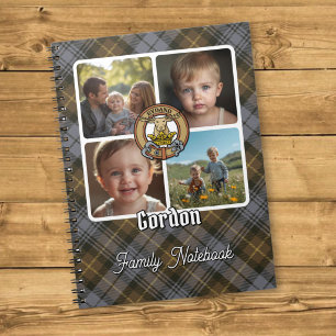 Caderno Espiral Colagem de Fotos da Família Gordon