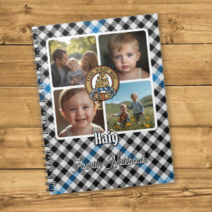 Caderno Espiral Colagem de Fotos da Família Haig