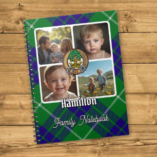 Caderno Espiral Colagem de Fotos da Família Hamilton