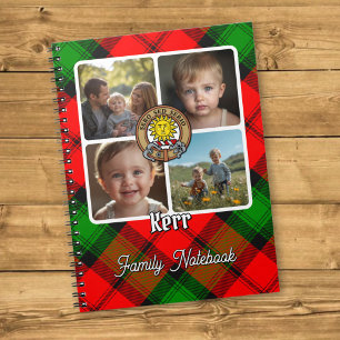 Caderno Espiral Colagem de Fotos da Família Kerr