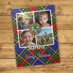 Caderno Espiral Colagem de Fotos da Família MacBeth