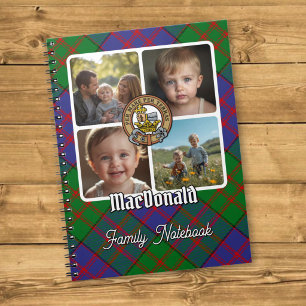 Caderno Espiral Colagem de Fotos da Família MacDonald