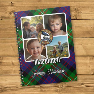 Caderno Espiral Colagem de Fotos da Família MacDonell
