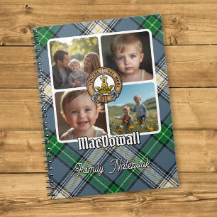 Caderno Espiral Colagem de Fotos da Família MacDowall