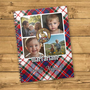 Caderno Espiral Colagem de Fotos da Família MacFarlane