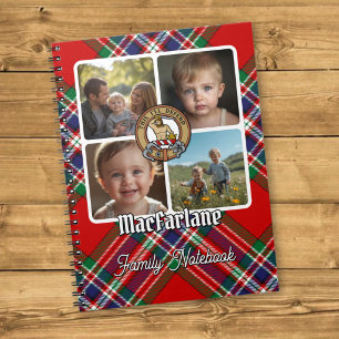 Caderno Espiral Colagem de Fotos da Família MacFarlane