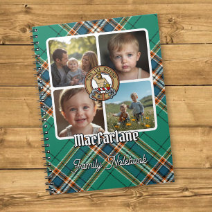 Caderno Espiral Colagem de Fotos da Família MacFarlane
