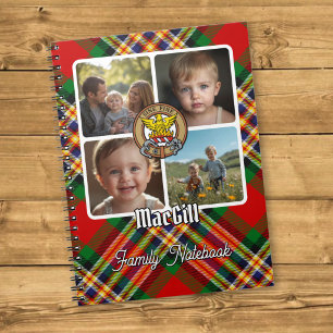 Caderno Espiral Colagem de Fotos da Família MacGill