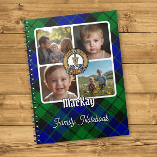 Caderno Espiral Colagem de Fotos da Família MacKay