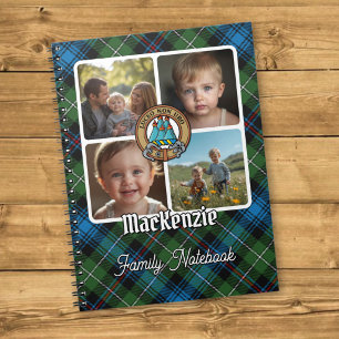 Caderno Espiral Colagem de Fotos da Família MacKenzie