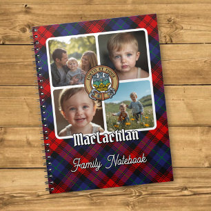 Caderno Espiral Colagem de Fotos da Família MacLachlan