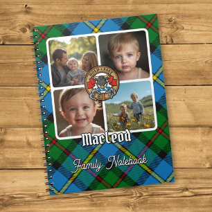Caderno Espiral Colagem de Fotos da Família MacLeod de Harris