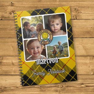 Caderno Espiral Colagem de Fotos da Família MacLeod de Lewis