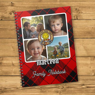 Caderno Espiral Colagem de Fotos da Família MacLeod de Raasay