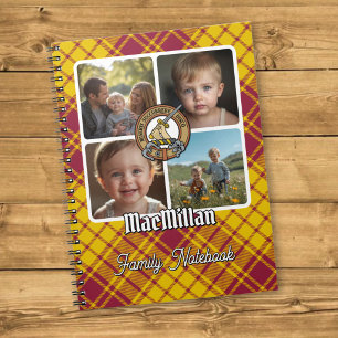 Caderno Espiral Colagem de Fotos da Família MacMillan