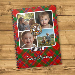 Caderno Espiral Colagem de Fotos da Família Munro
