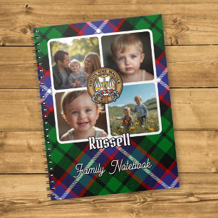 Caderno Espiral Colagem de Fotos da Família Russell