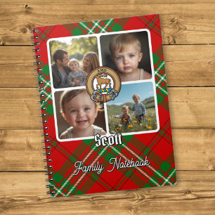 Caderno Espiral Colagem de Fotos da Família Scott