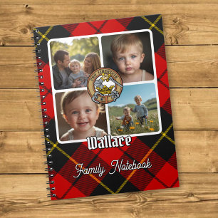 Caderno Espiral Colagem de Fotos da Família Wallace