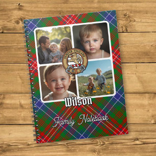 Caderno Espiral Colagem de Fotos da Família Wilson