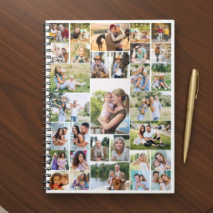 Caderno Espiral Colagem de Fotos Moderna 31 Família de Imagens