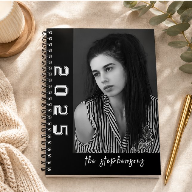 Caderno Espiral Colagem de Fotos Personalizada Moderna 2 (Modern 2 Photo Collage Personalized Notebook)