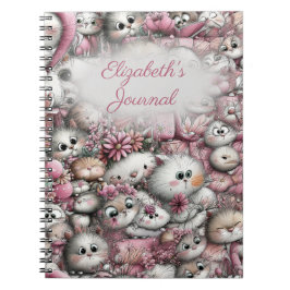 Caderno Espiral Colagem de Gatos Muito Fofos