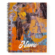 Caderno Espiral Colagem de Impressão em Gel de Fog