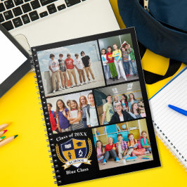 Caderno Espiral Colagem de Memórias de Fotos dos Alunos Concluinte