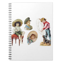 Colagem Encantadora de Crianças Vitorianas e Cacho