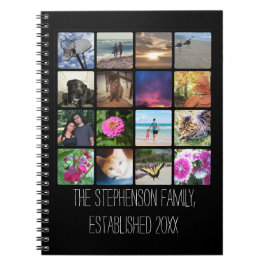 Caderno Espiral Colagem ou Instagram da foto de dezesseis cantos