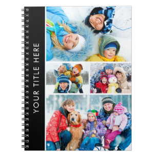 Caderno Espiral Colagem Personalizada de 4 Fotos em Cor Personaliz