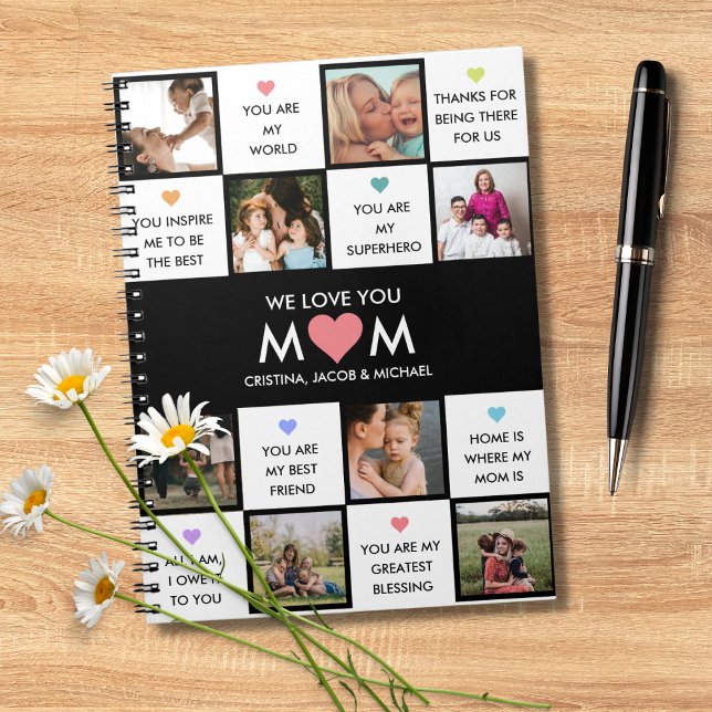 Caderno Espiral Colagem Personalizada De Fotografias Com As Citaçõ (Criador carregado)