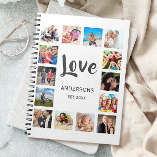 Caderno Espiral Colagem Personalizada de Fotos da Família Personal