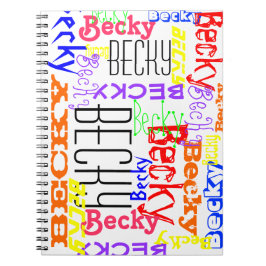 Caderno Espiral Colagem Personalizada de Nome Personalizado Colori