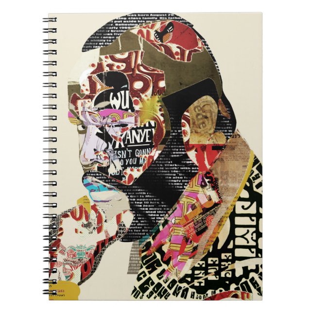 Caderno Espiral Colagem tipográfica B.A. (Frente)