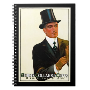 Caderno Espiral Colarinhos e algemas de camisas de cavalheiros