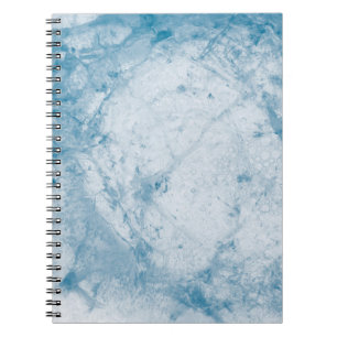 Caderno Espiral Colchão floral branco e azul