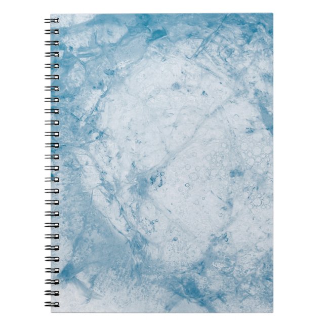 Caderno Espiral Colchão floral branco e azul (Frente)