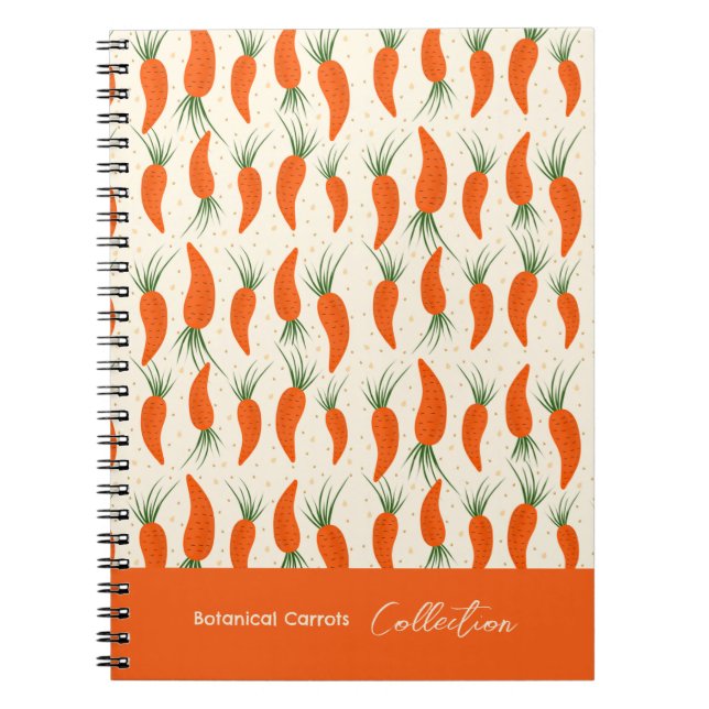 Caderno Espiral Coleção de Cenouras Botânicas (Frente)