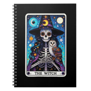 Caderno Espiral Coleção de Notebooks com Cartão de Bruxa