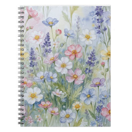 Caderno Espiral Coleção de Padrão Floral Macio