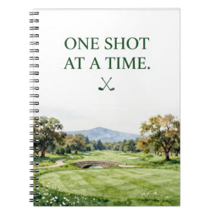 Caderno Espiral Coleção de Papelaria de Golfe Aquarela Premium