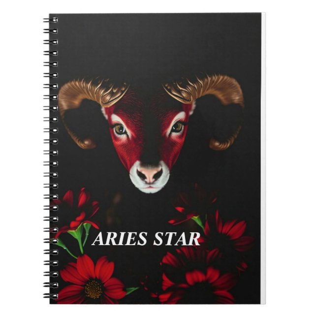 Caderno Espiral Coleção de Sinais Aries (Frente)