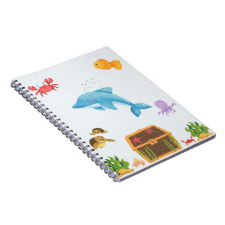 Caderno Espiral Coleção Fofo Sob o Mar